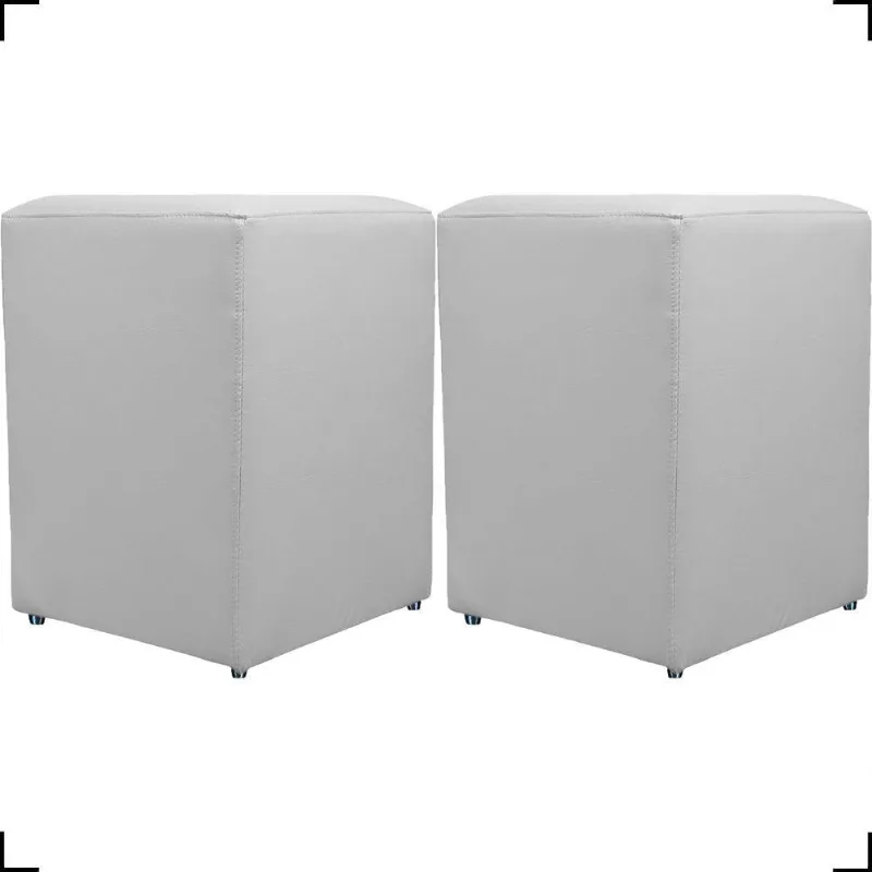 Kit 2 Puff Dado Decorativo Para Sala Recepção Penteadeira Material Sintético Cores