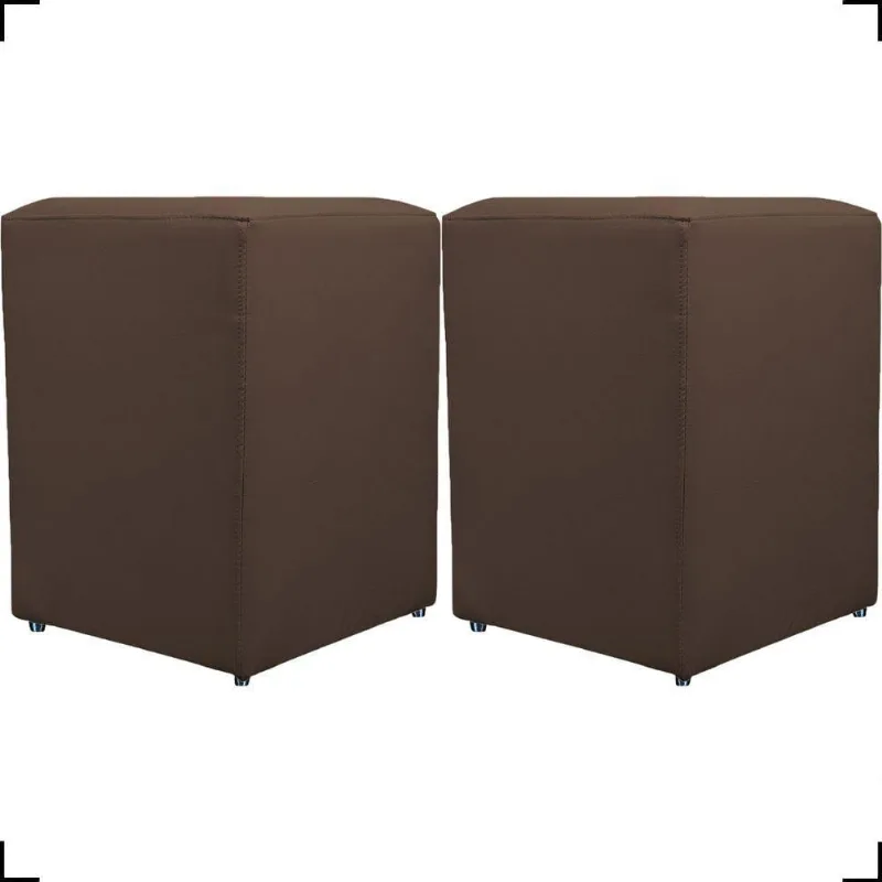 Kit 2 Puff Dado Decorativo Para Sala Recepção Penteadeira Material Sintético Cores