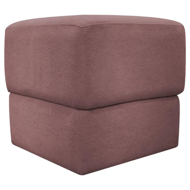 Puff Decorativo Para Sala Aloy Persa Azaleia Bouclé