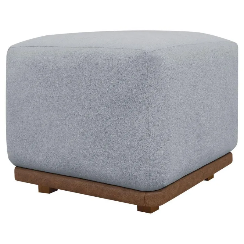 Puff Decorativo Para Sala Dalilla Persa Concreto Bouclé