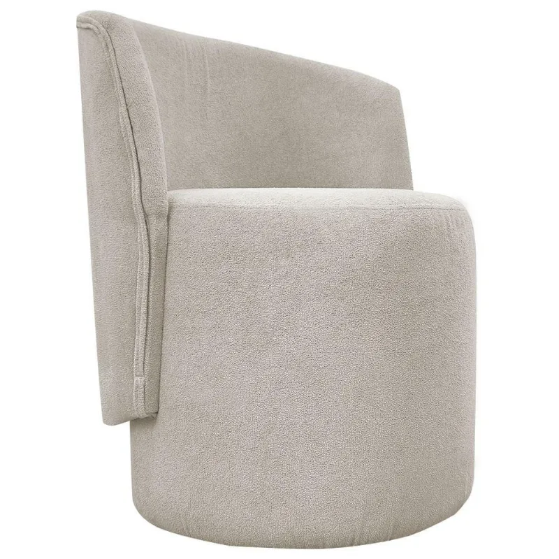 Poltrona Decorativa Para Sala Aura Bouclé Premium Bege Buclê