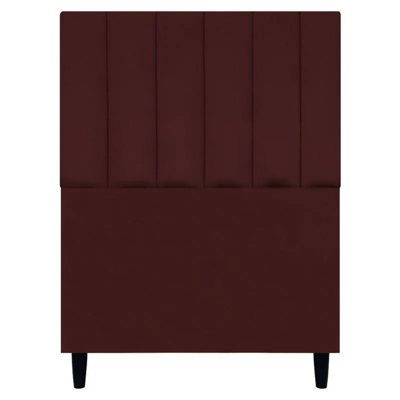 Cabeceira Para Cama De Solteiro 90 Cm Suede Bordô Suede