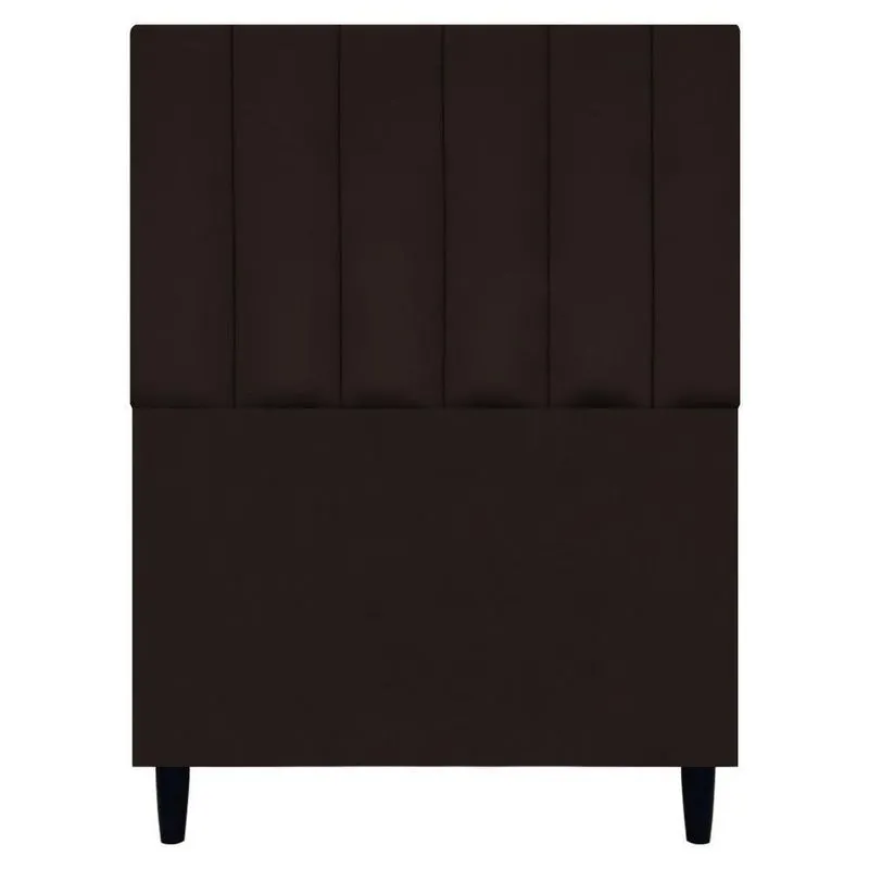 Cabeceira Para Cama De Solteiro 90 Cm Suede Marrom Suede