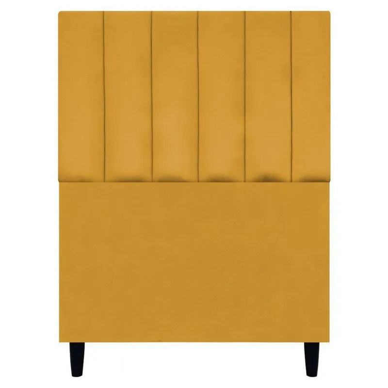 Cabeceira Para Cama De Solteiro 90 Cm Suede Mostarda Suede