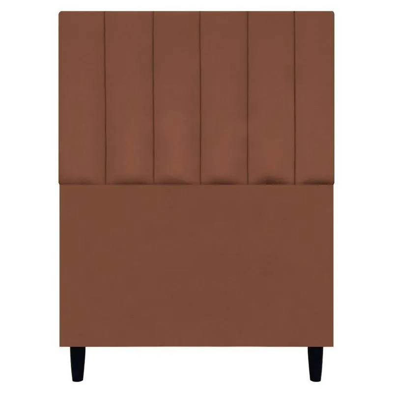 Cabeceira Decorativa Elen Para Cama De Solteiro 90cm Suede Terracota, Suede