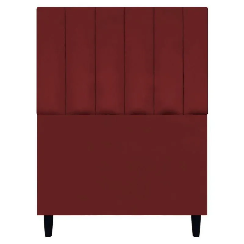 Cabeceira Para Cama De Solteiro 90 Cm Suede Vermelho Suede