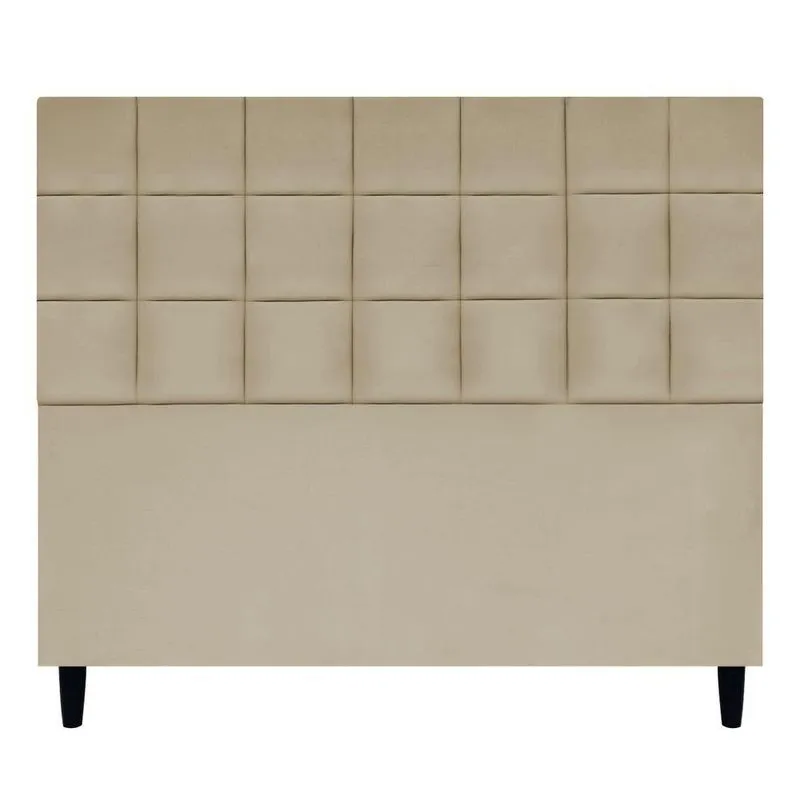 Cabeceira Decorativa Florem Para Cama De Casal 140 Cm Nude, Suede