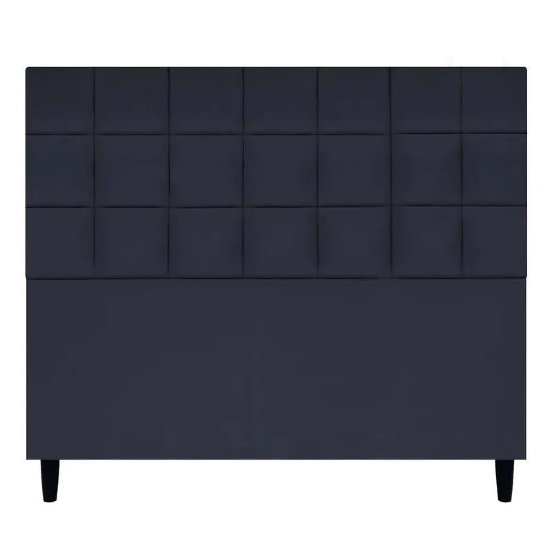 Cabeceira Decorativa Florem Para Cama De Casal 140 Cm Preto, Suede