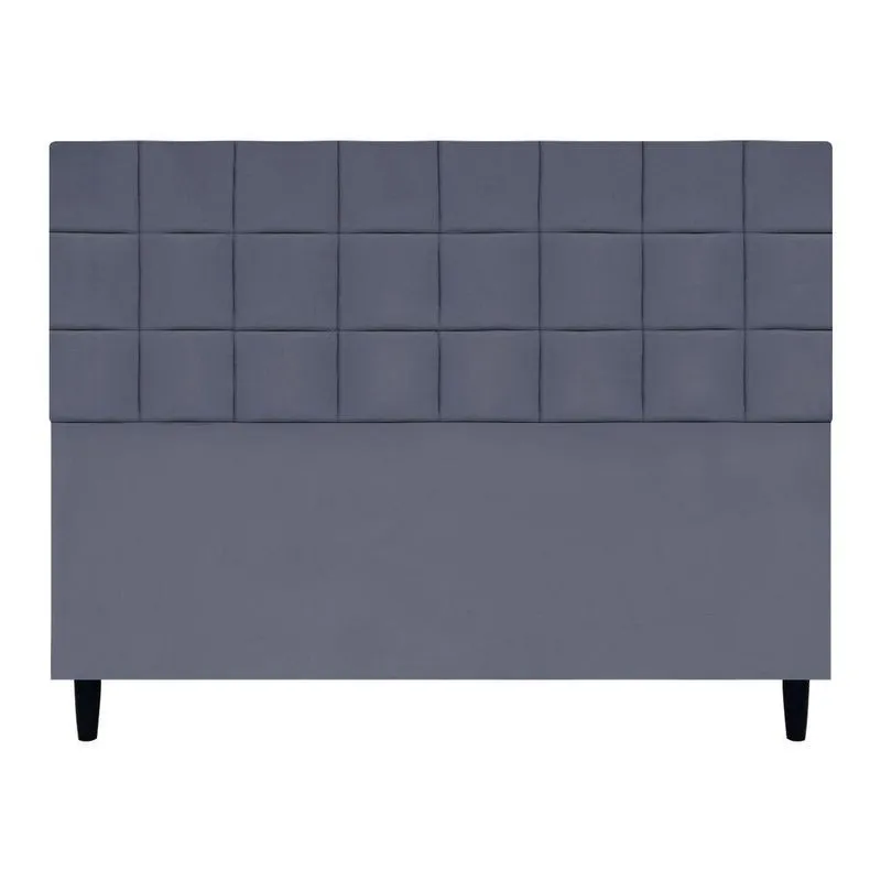 Cabeceira Decorativa Florem Para Cama De Queen 160 Cm Cinza Suede