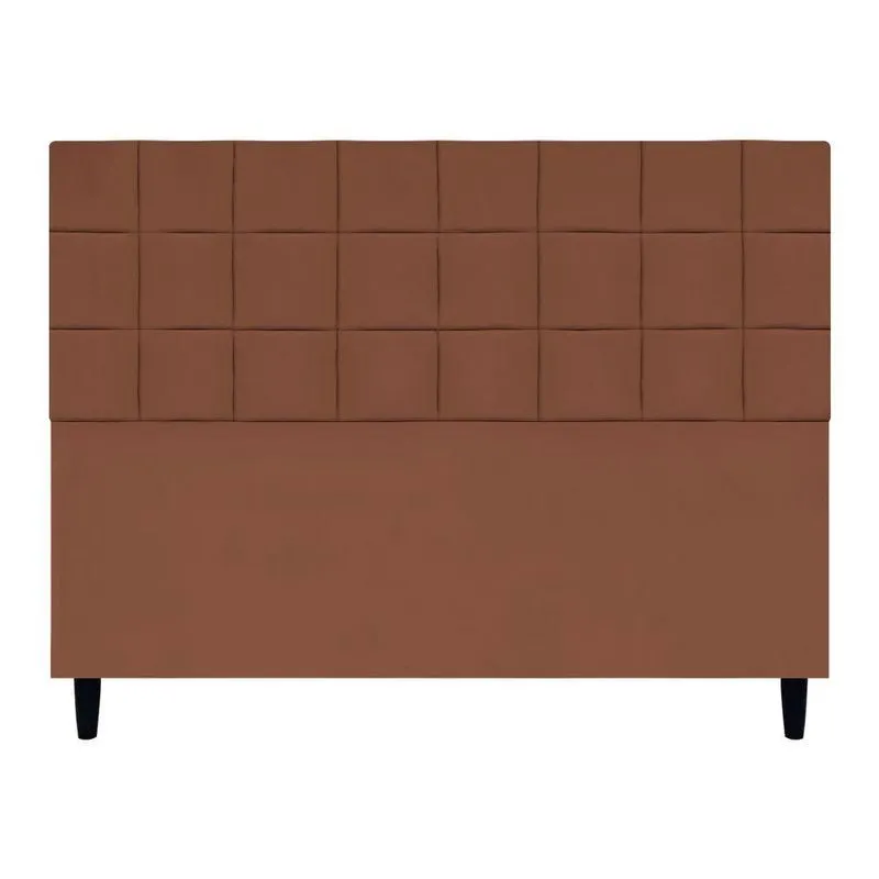 Cabeceira Decorativa Florem Para Cama De Queen 160 Cm Terracota Suede