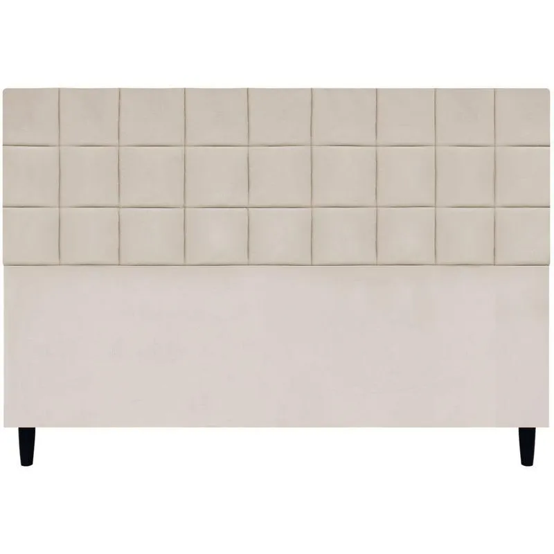 Cabeceira Decorativa Florem Para Cama De King 195 Cm Bege Suede