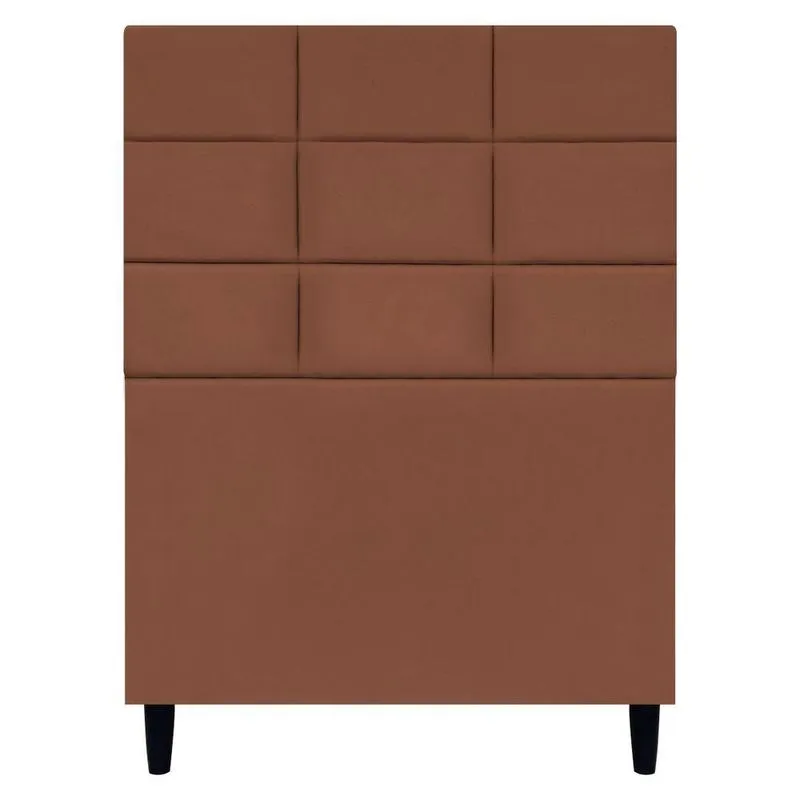 Cabeceira Decorativa Florem Para Cama De Solteiro 90 Cm Suede Terracota, Suede