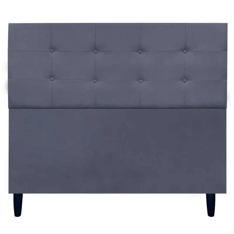 Cabeceira Decorativa Ivy Para Cama De Casal 140 Cm Suede Cinza, Suede