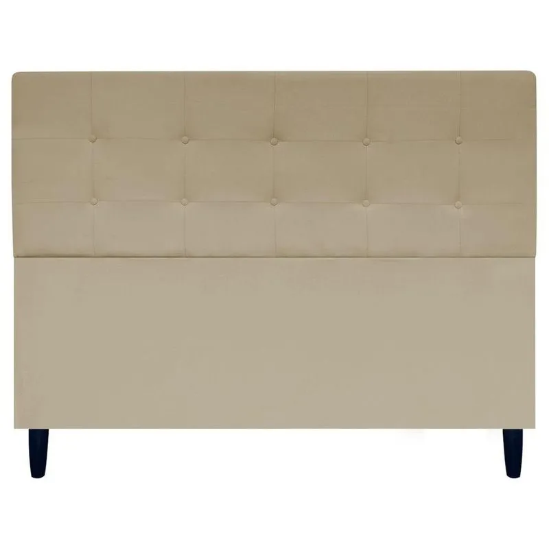 Cabeceira Cama Ivy Para Cama Queen 160 Cm Suede Nude, Suede