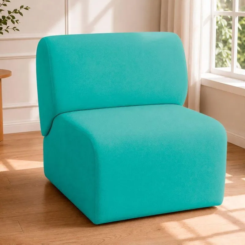 Poltrona Decorativa Zoe Suede Com Pés Palito 66cm Ammê Estofados