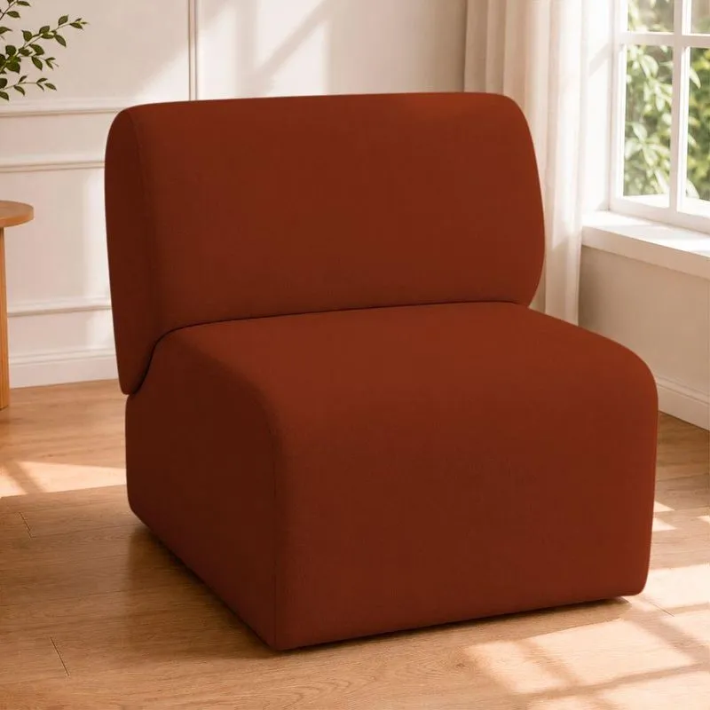 Poltrona Decorativa Zoe Suede Com Assento D-20 Ammê Estofados
