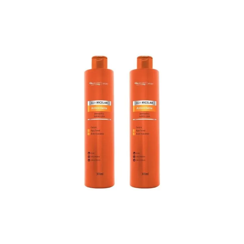 Agua Micelar Max Love Antioxidante 300ml-kit C/2un