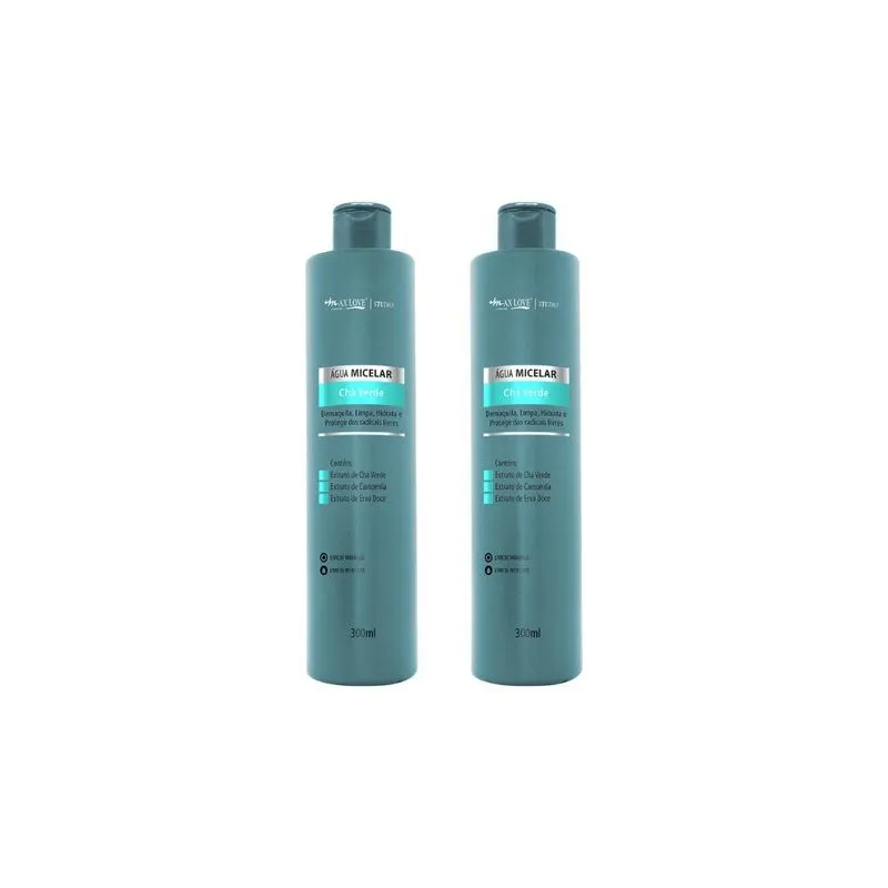 Agua Micelar Max Love Cha Verde 300ml-kit C/2un