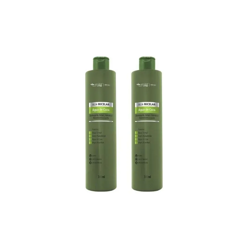 Agua Micelar Max Love Coco 300ml-kit C/2un