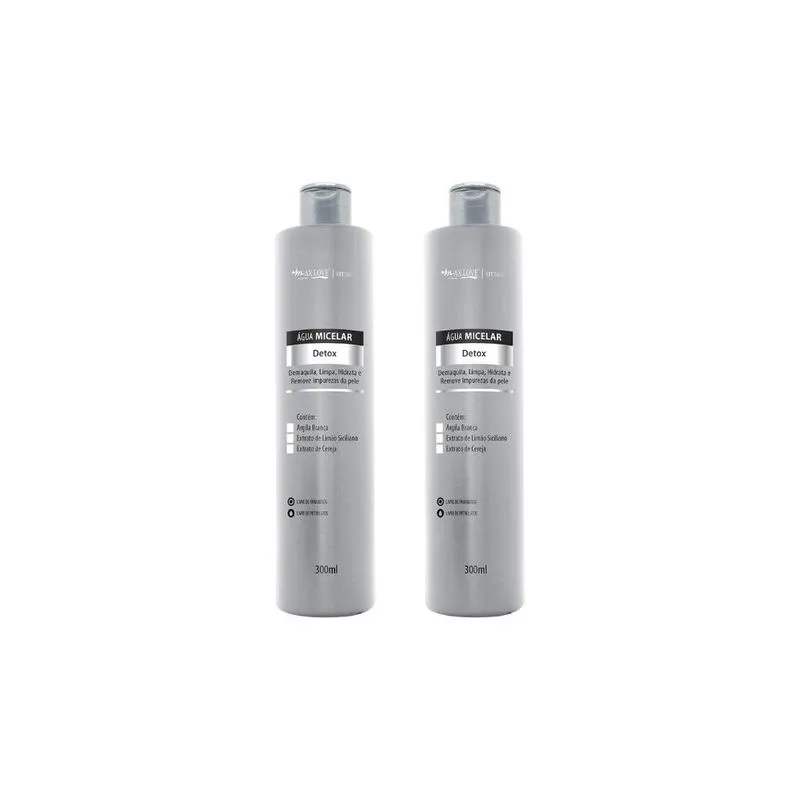 Agua Micelar Max Love Detox 300ml-kit C/2un