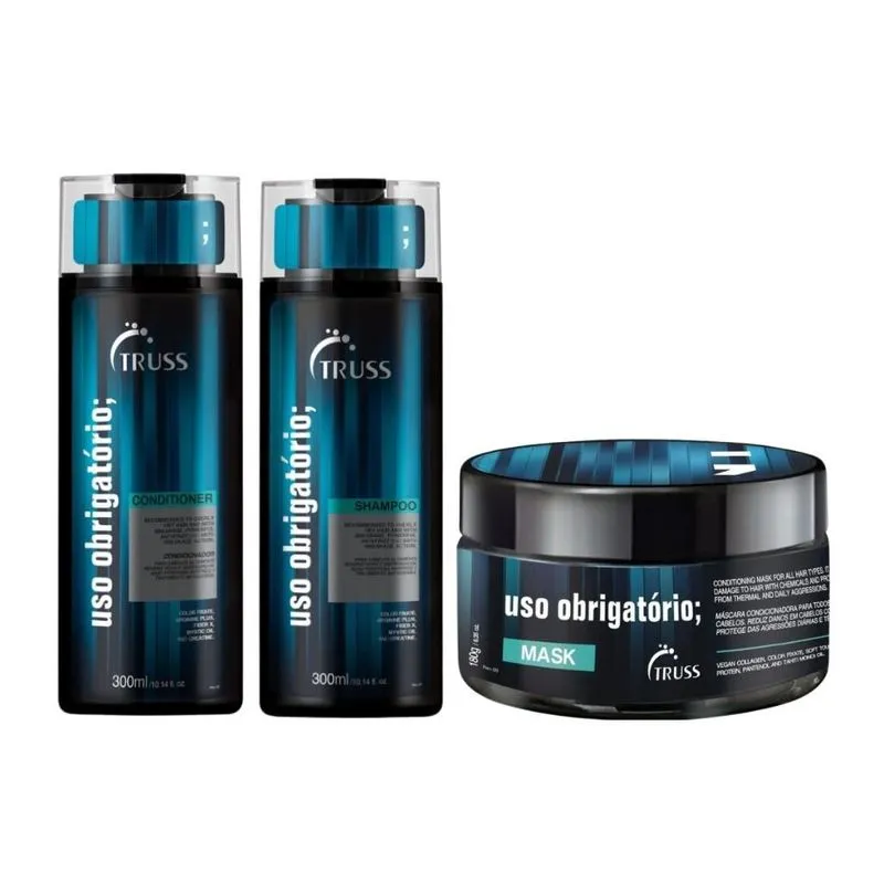 Kit Shampoo + Condicionador + Mascara Truss Uso Obrig 300ml