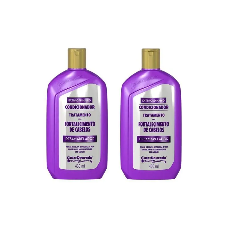 Condicionador Gota Dourada 430ml Desamarelador - Kit Com 2un