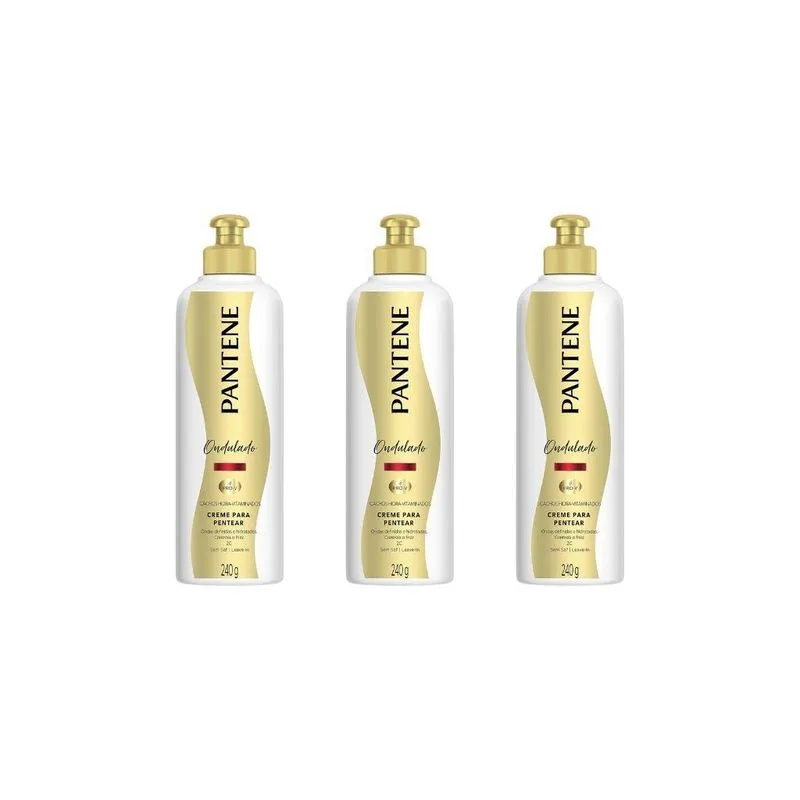 Creme Para Pentear Pantene 240g Hidra-vit Ondul - Kit C/3un