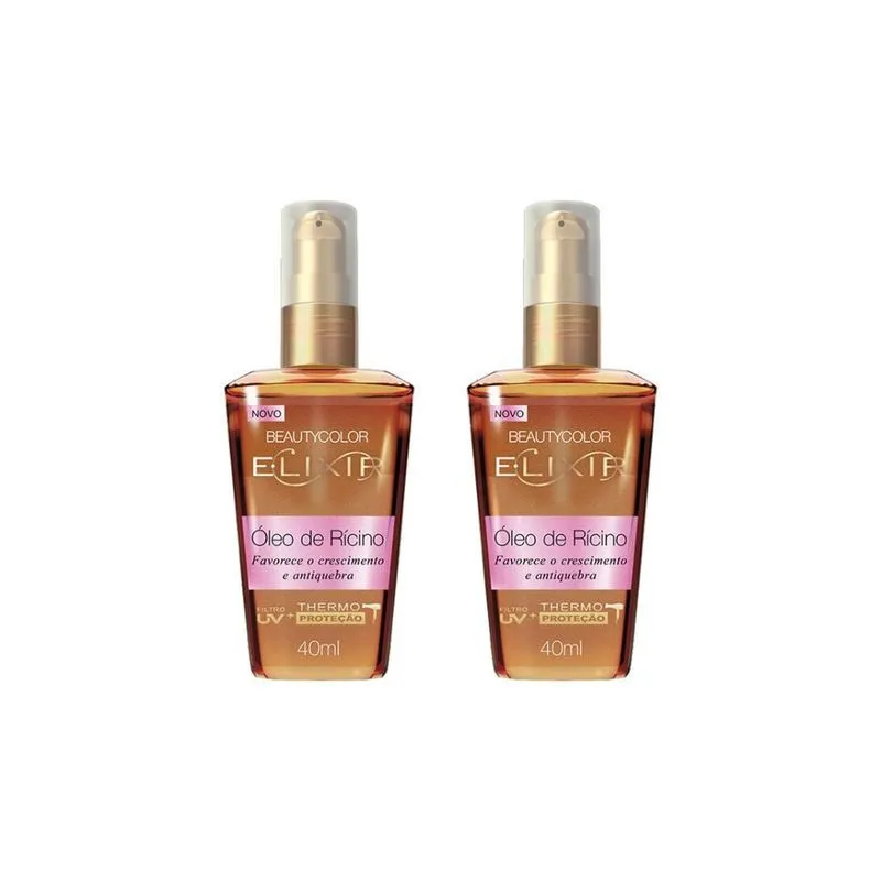 Oleo Capilar Beauty Color Elixir Ricino 40Ml-Kit C/2Un