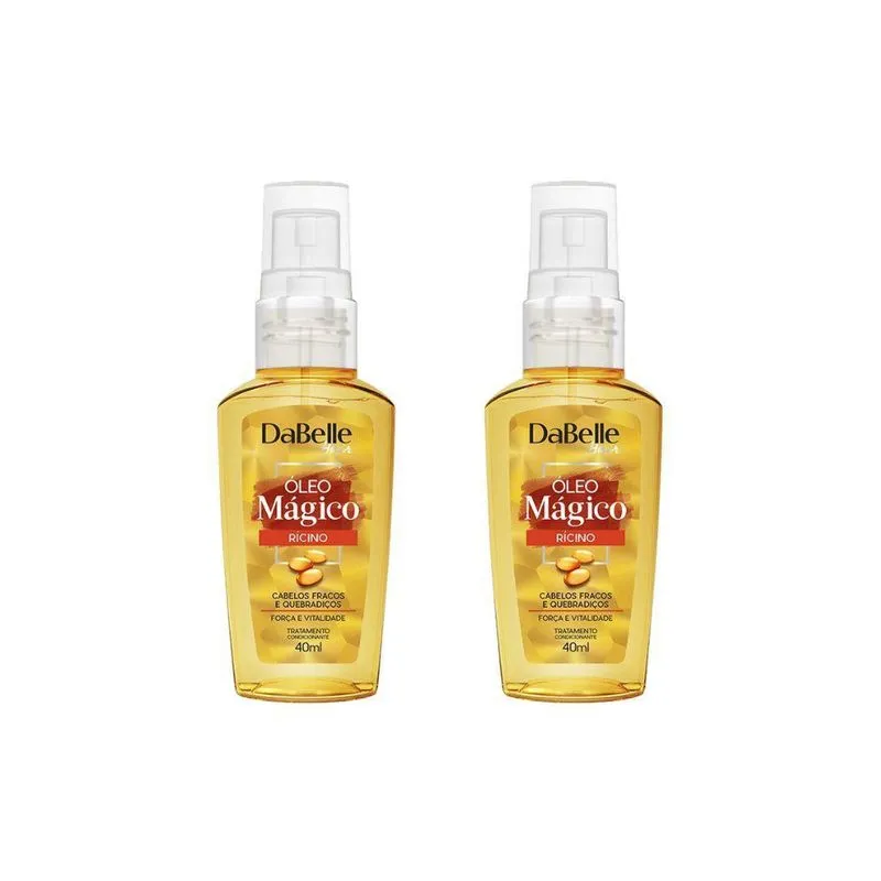 Oleo Capilar Dabelle 40Ml Magico Ricino - Kit Com 2Un