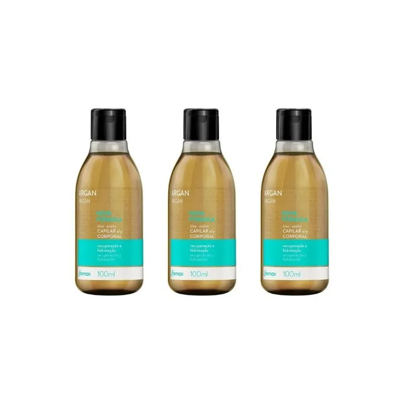 Oleo Capilar E Corporal Farmax 100ml Argan-kit C/3un