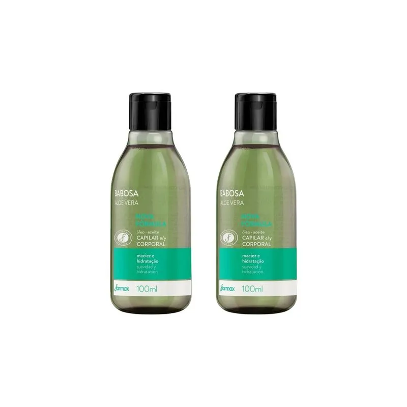 Oleo Capilar e Corporal Farmax 100ml Babosa-Kit C/2un