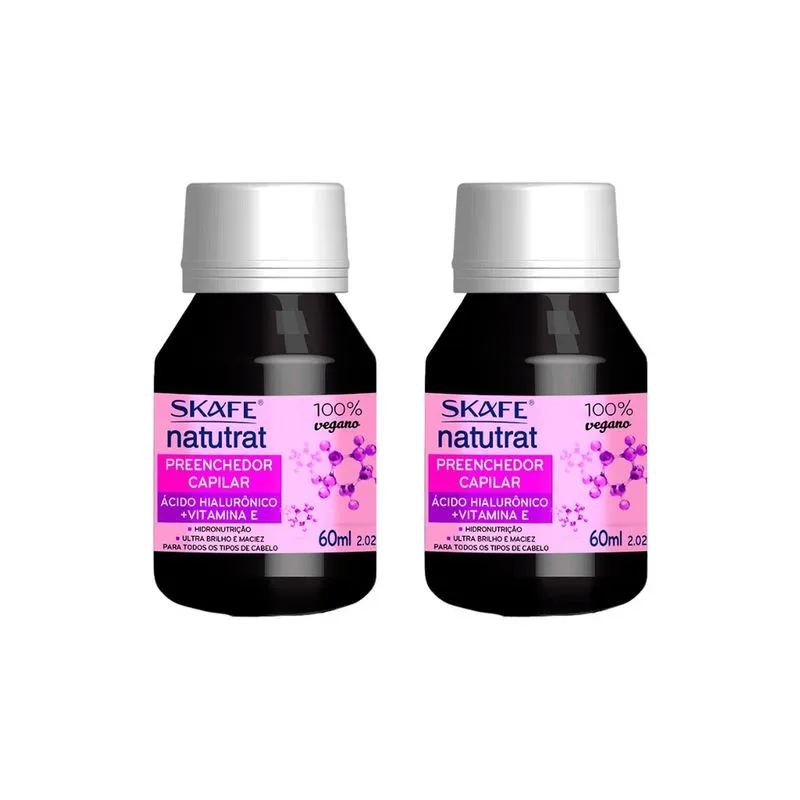 Oleo Capilar Skafe Natutrat Oleo Acido Hialur 60ml-Kit C/2un