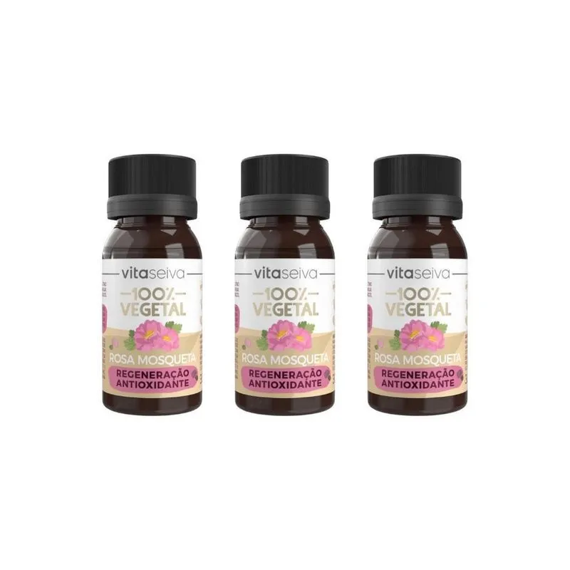 Oleo Capilar Vegetal Vita Seiva Rosa Mosqueta 30Ml-Kit C/3Un