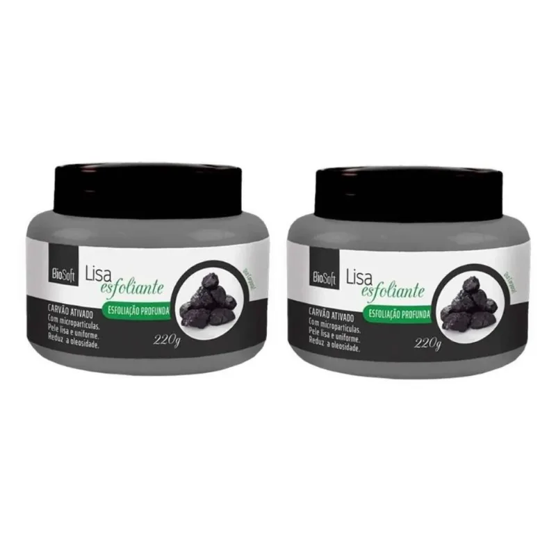 Creme Pés Soft Hair Esfol Carvao Ativ 220g - Kit Com 2un