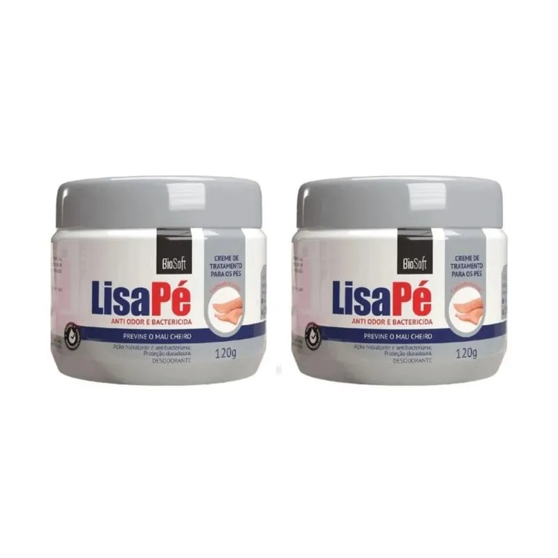 Creme Para Pés Soft Hair Lisa Anti-Odor 120G - Kit Com 2Un