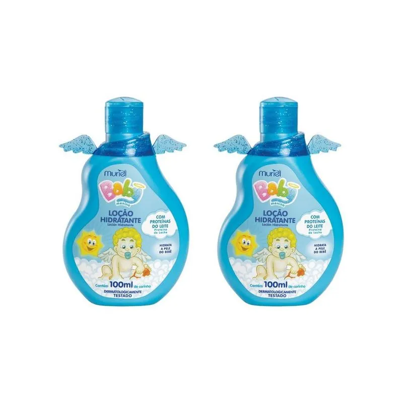 Hidratante Muriel Baby 100Ml Azul Kit 2Un
