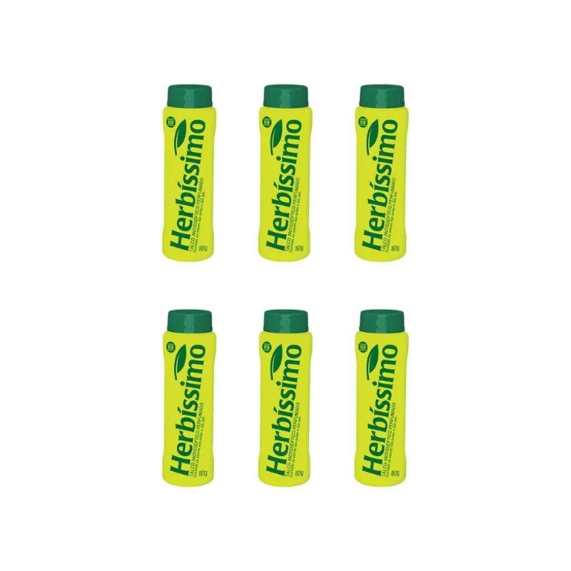 Talco Antisseptico Herbissimo 80g-kit C/6un
