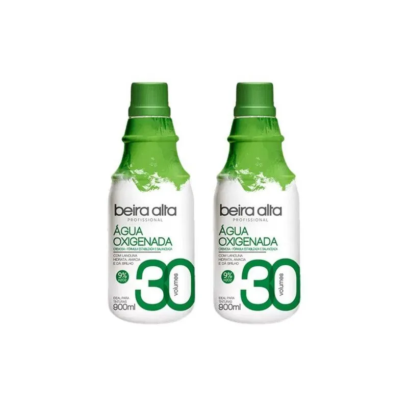 Agua Oxigenada Beira Alta 900ml 30 Volumes - Kit Com 2un