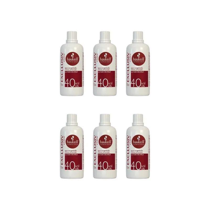 Agua Oxigenada Haskell 75ml 40 Volumes-kit C/6un