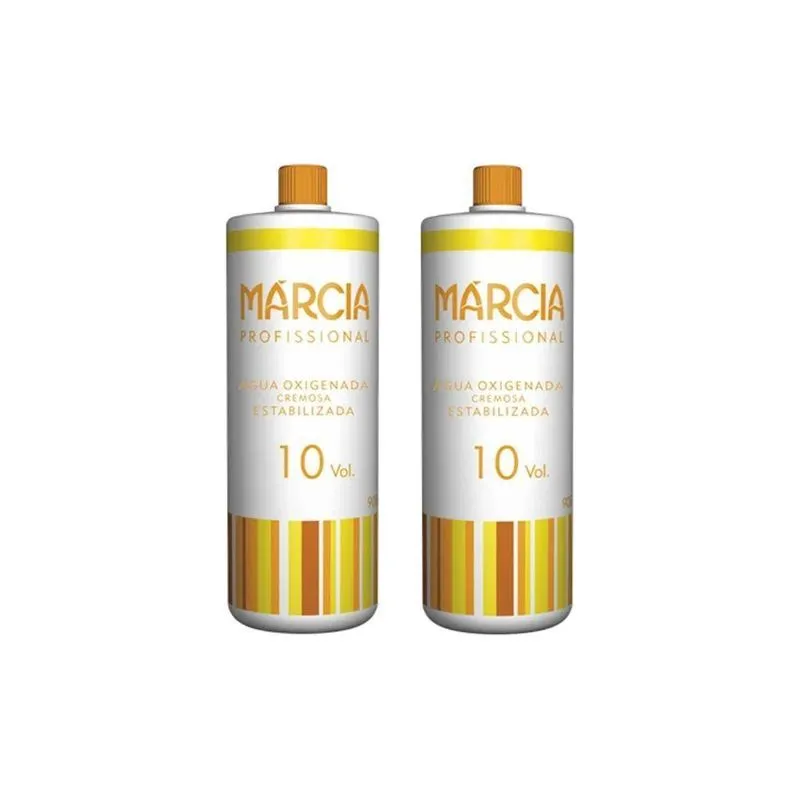 Água Oxigenada Marcia 900ml 10 Volumes Cremosa - Kit Com 2un