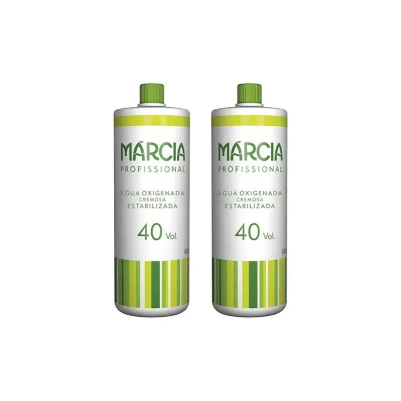 Água Oxigenada Marcia 900ml 40 Volumes Cremosa - Kit Com 2un