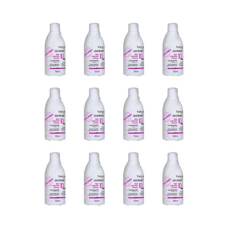 Agua Oxigenada Yama 100ml 10 Volumes - Kit Com 12un