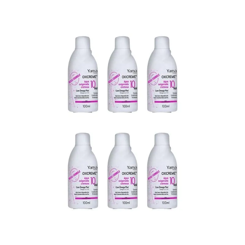 Agua Oxigenada Yama 100ml 10 Volumes - Kit Com 6un
