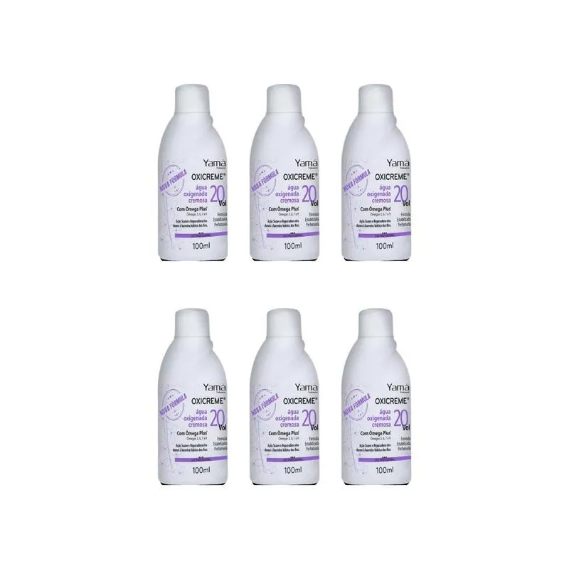 Agua Oxigenada Yama 100ml 20 Volumes - Kit Com 6un