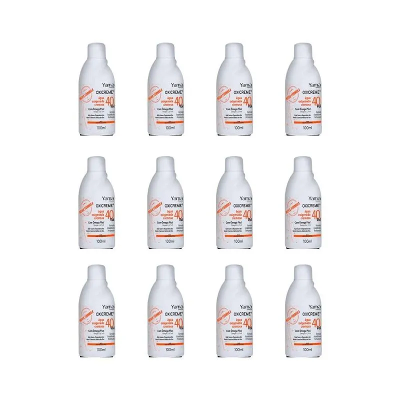 Agua Oxigenada Yama 100ml 40 Volumes - Kit Com 12un