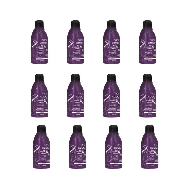 Agua Oxigenada Yama 100ml Ametista 40 Volumes - Kit Com 12un