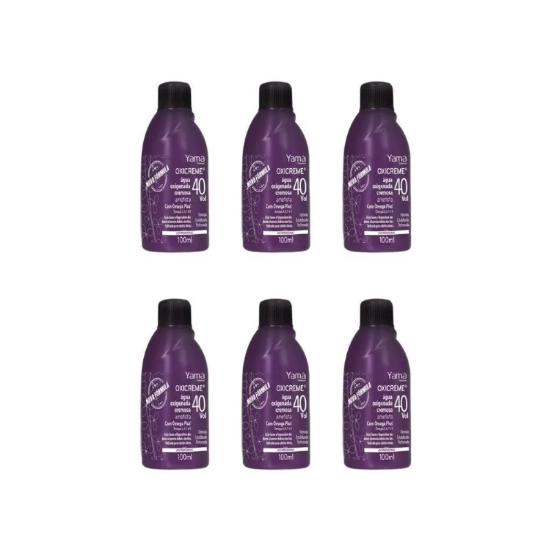 Agua Oxigenada Yama 100ml Ametista 40 Volumes - Kit Com 6un