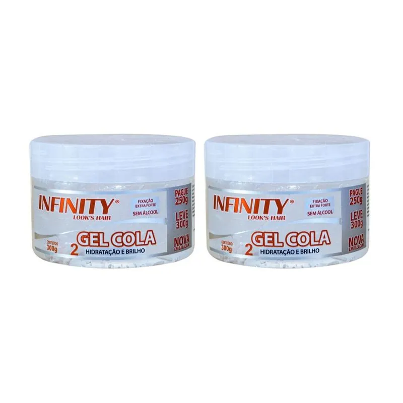 Gel Cola Infinity Looks Incolor 300g - Kit c/ 2un