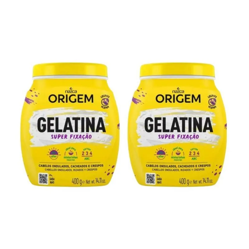 Gelatina Capilar Origem 400G Super Fixacao - Kit Com 2Un