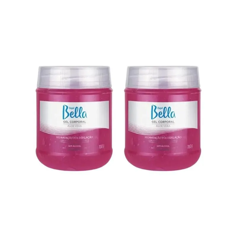 Depil Bella Gel Corporal Aloe Vera Pos Dep 700g - Kit 2un